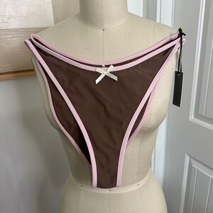Lover’s and friends Harriet swim bottom high hip Brown and Pink Intimate Wear